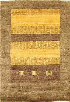 Faridan Green Hand Knotted 4'0" X 5'9"  Area Rug 100-28068