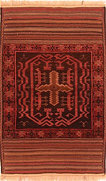 Baluch Brown Hand Knotted 2'10" X 4'1"  Area Rug 100-28329