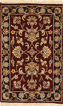 Jaipur Red Hand Knotted 2'0" X 3'0"  Area Rug 250-28380