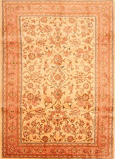 Persian sarouk Red Rectangle 7x10 ft Wool Carpet 28621