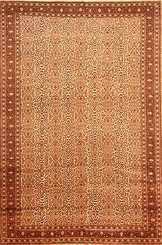 Turkish Kayseri Beige Rectangle 7x10 ft Wool Carpet 28715