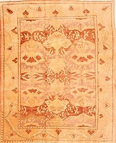 Turkish Oushak Beige Rectangle 8x11 ft Wool Carpet 28732