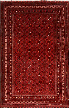 Afghan Kunduz Blue Rectangle 4x6 ft Wool Carpet 28769