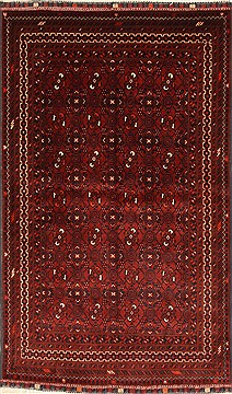Afghan Kunduz Blue Rectangle 4x6 ft Wool Carpet 28775