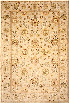 Egyptian Chobi Beige Rectangle 12x18 ft Wool Carpet 28817
