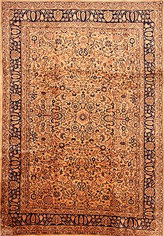 Turkish Kayseri Yellow Rectangle 8x11 ft Wool Carpet 28822