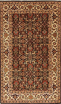 Herati Beige Hand Knotted 2'6" X 4'2"  Area Rug 250-29007