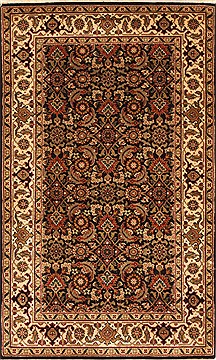 Indian Herati Green Rectangle 3x4 ft Wool Carpet 29014