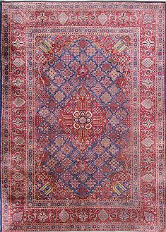 Kashan Red Hand Knotted 7'2" X 9'9"  Area Rug 254-29134