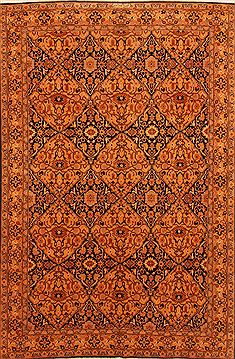 Romania Hamedan Orange Rectangle 6x9 ft Wool Carpet 29645