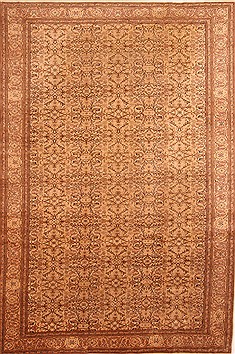 Turkish Kayseri Beige Rectangle 8x11 ft Wool Carpet 29697