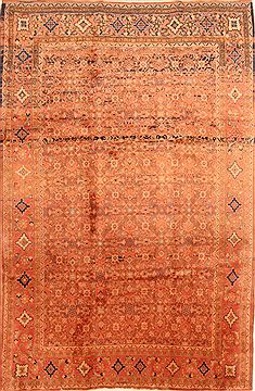 Sarouk Red Hand Knotted 7'6" X 11'6"  Area Rug 253-29706