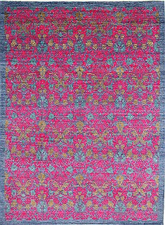 Pakistani Modern Purple Rectangle 9x12 ft Wool Carpet 29884