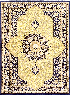 Persian Qum Beige Square 4 ft and Smaller silk Carpet 29898