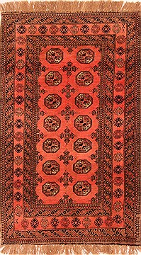 Bokhara Red Hand Knotted 3'9" X 6'1"  Area Rug 100-30184