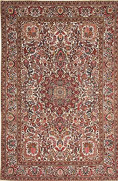Tabriz Brown Hand Knotted 6'6" X 9'9"  Area Rug 254-30356