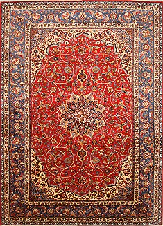 Najaf-abad Red Hand Knotted 10'2" X 15'0"  Area Rug 250-30371