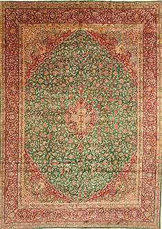 Persian Kerman Red Rectangle 11x16 ft Wool Carpet 30406