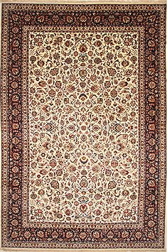 Persian Mashad Blue Rectangle 13x20 ft and Larger Wool Carpet 30526
