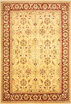 Pakistani Pishavar Beige Rectangle 12x18 ft Wool Carpet 30547