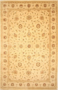 Indian Ziegler Beige Rectangle 12x18 ft Wool Carpet 30591