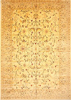 Pakistani Pishavar Yellow Rectangle 12x18 ft Wool Carpet 30622