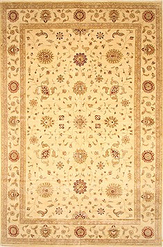 Indian Ziegler Beige Rectangle 12x18 ft Wool Carpet 30629