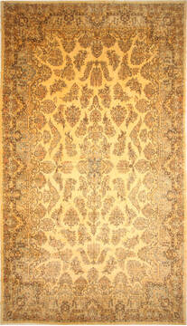 Persian Kerman Beige Rectangle Odd Size Wool Carpet 30656