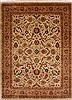 Kashan Beige Hand Knotted 86 X 115  Area Rug 301-30818 Thumb 0