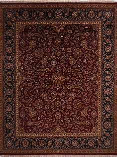 Indian Jaipur Red Rectangle 12x15 ft Wool Carpet 30947
