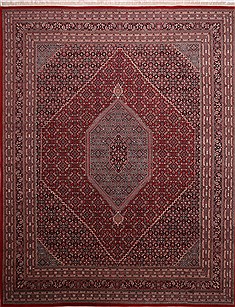Indian Bidjar Red Rectangle 12x15 ft Wool Carpet 30968
