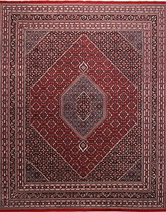 Indian Bidjar Red Rectangle 12x15 ft Wool Carpet 30970