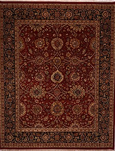 Indian Jaipur Red Rectangle 12x15 ft Wool Carpet 30971
