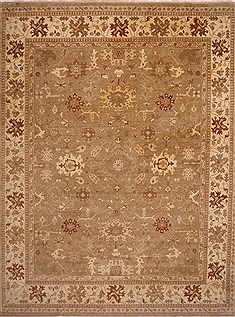Indian Oushak Beige Rectangle 12x15 ft Wool Carpet 30993