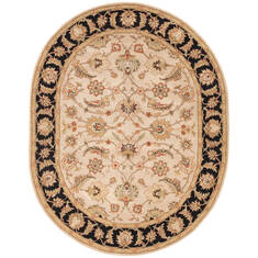 Jaipur Living Mythos Beige Oval 8x11 ft and Larger Wool Carpet 66608