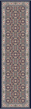 Dynamic ANCIENT GARDEN Blue Runner 10 to 12 ft polypropylene Carpet 68687