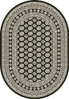 Dynamic ANCIENT GARDEN Grey Oval 3x5 ft  Carpet 68778