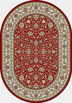 Dynamic ANCIENT GARDEN Red Oval 3x5 ft  Carpet 68786