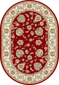 Dynamic ANCIENT GARDEN Red Oval 3x5 ft  Carpet 68793