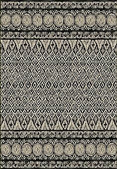 Dynamic ECLIPSE Grey Rectangle 5x8 ft polypropylene Carpet 69694