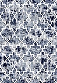 Dynamic INFINITY Blue Rectangle 2x4 ft polypropylene Carpet 70192