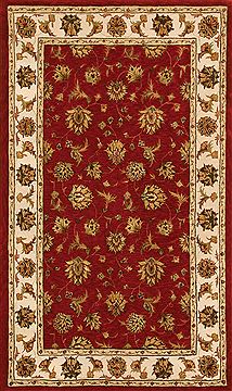 Dynamic JEWEL Red Rectangle 4x6 ft Wool Carpet 70346