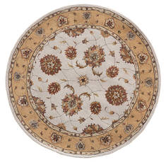 Dynamic JEWEL White Round 5 to 6 ft Wool Carpet 70401