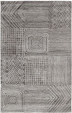 Dynamic POSH Grey Rectangle 2x4 ft Wool Carpet 71448