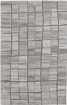 Dynamic POSH Grey Rectangle 2x4 ft Wool Carpet 71453