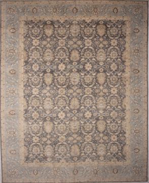 Pakistani Ziegler Beige Rectangle 12x14 ft Wool Carpet 72523