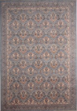 Pakistani Ziegler Blue Rectangle 10x14 ft Wool Carpet 72529