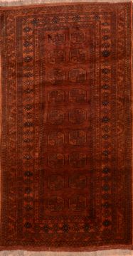 Afghan Khan Mohammadi Brown Rectangle 3x5 ft Wool Carpet 76134