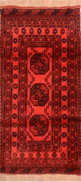 Afghan Khan Mohammadi Purple Runner 6 to 9 ft Wool Carpet 76147