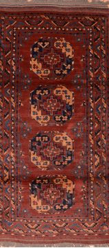 Baluch Red Runner Hand Knotted 3'3" X 6'8"  Area Rug 100-76523